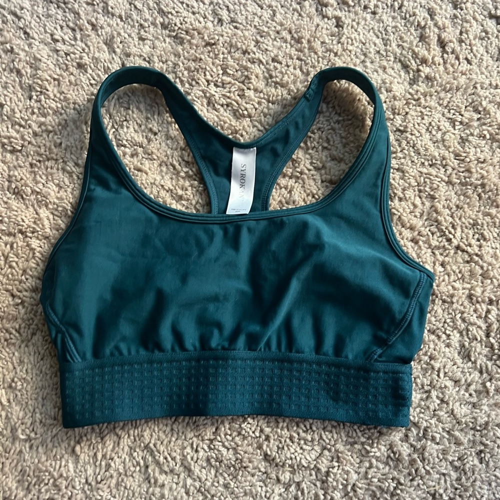 Green sports bra
